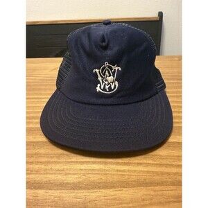 Vintage Smith & Wesson Trucker Hat Mesh Snapback Navy Blue Made in USA